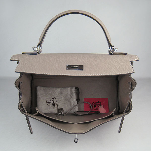 7A Replica Hermes Kelly 32cm Togo Leather Bag Grey 6108